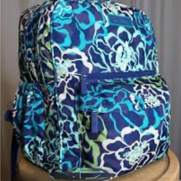 Vera Bradley Campus Backpack Katalina Blue Pattern - Picture 7 of 7